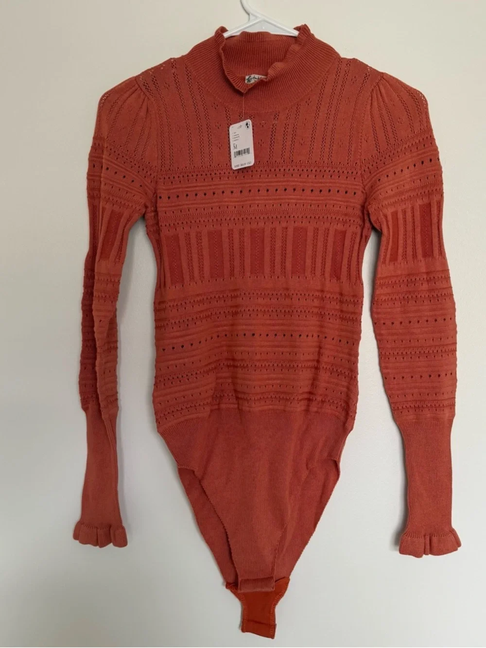 Free People Orange “Pointelle Me About It